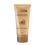 کرم ضد آفتاب کرم پودری مدیسان SPF40 (انواع پوست)