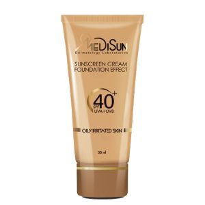 کرم ضد آفتاب کرم پودری مدیسان SPF40 (پوست چرب)