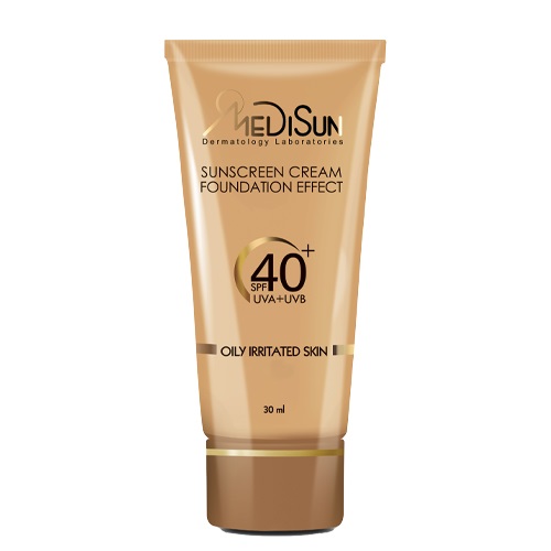 کرم ضد آفتاب کرم پودری مدیسان SPF40 (پوست چرب)