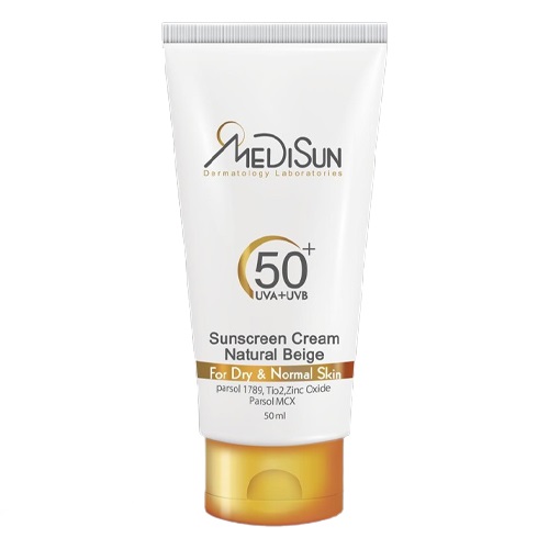 کرم ضد آفتاب رنگی مدیسان SPF50 (بژ طبیعی)
