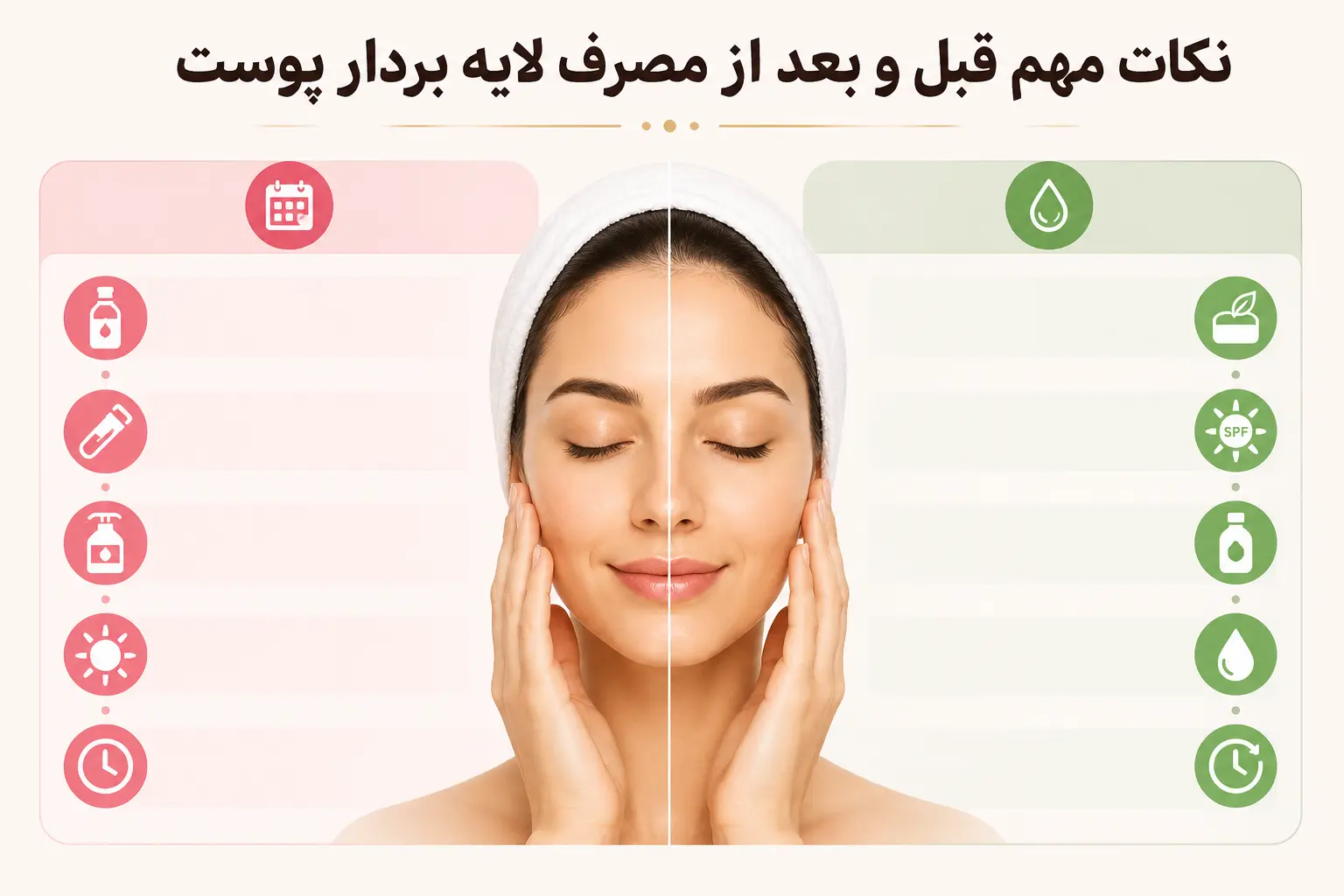 نکات مهم قبل و بعد از لایه برداری پوست